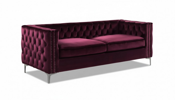 bordaux chesterfield bank luxe fluwelen bankstel bankstel set knopen bekleding nieuw