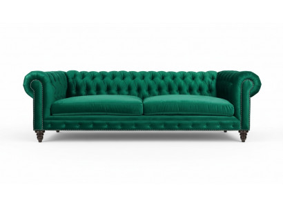 Chesterfield bank Groen Textiel Stof Banken Creatieve Meubels 3-zitter Nieuw Sofa's