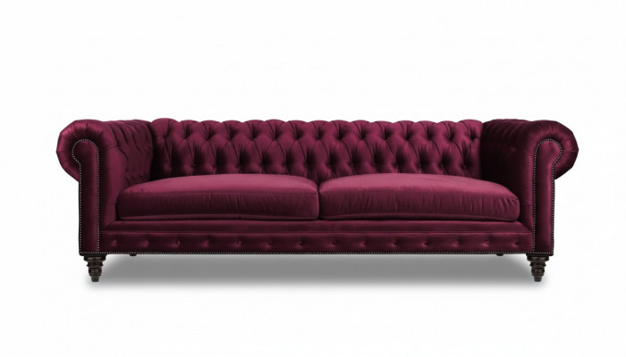 Bankstellen Stoffen bank Creatieve meubels 3-zits Nieuw Chesterfield bank Bordeaux