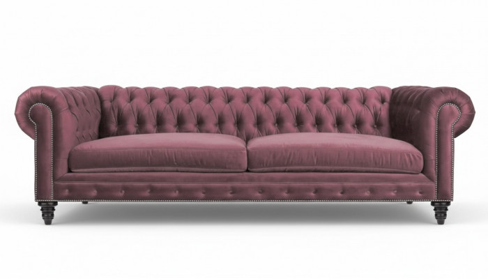 Chesterfield Creatieve Meubels Stof Roze Bank Woonkamer Modern Driezitsbank