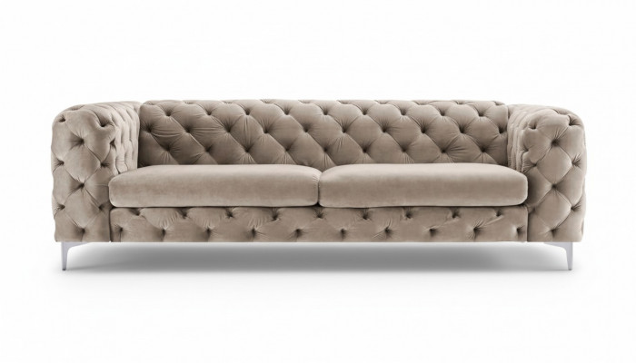 Chesterfield Sofa Driezitter Bruin Banken Meubels Textiel Woonkamer Bank Fluweel