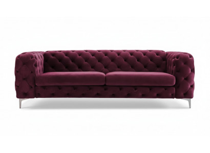 Chesterfield Sofa Driezitter Bourgondisch Creatieve Meubels Textiel Stof Woonkamer Nieuw