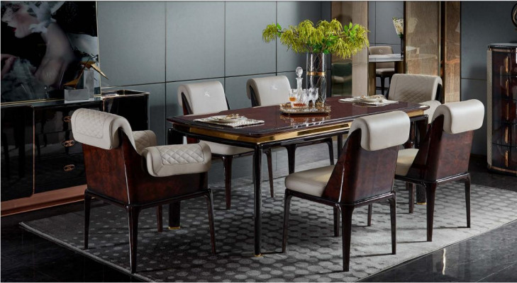 Eettafel Bruin Designer Tafels Modern Design Meubels Luxe Eetkamer