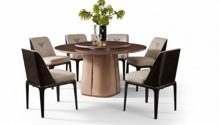 Groep luxe stoelenset Lehn design meubels Luxe eetkamer hout 4x stoelen