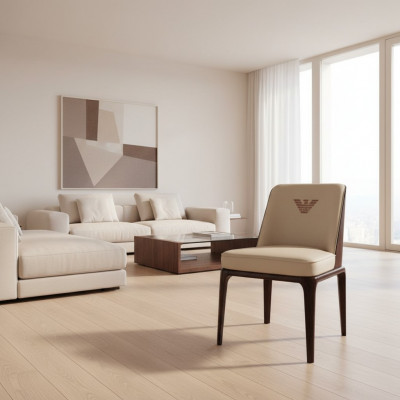 Voortreffelijke Beige Eetkamer Leren Stoel Met Moderne Italiaanse Stijl