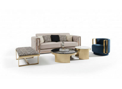 Poef Zebraprint Woonkamer Roestvrij Staal Nieuw Modern Ontwerp Meubels Luxe