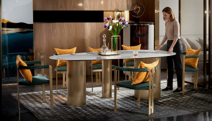 Eettafel groep eetset tafel 4x stoelen met leuningen meubels eettafels.