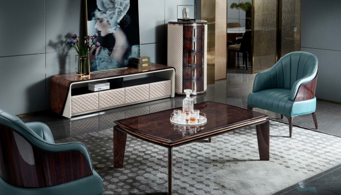 Luxe woonkamer meubels dressoir kast leer hoogglans rtv tv