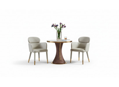Eettafelset met fauteuils en stoelen, 3-delige groep. Italiaanse stijl.