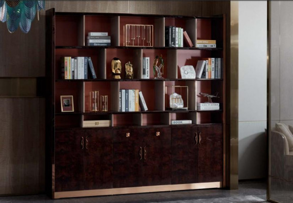Kantoorkast Bruin Hout Werkkamer Bruin Modern Design Meubels Luxe Kast