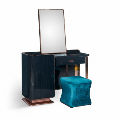 Poef Blauw Textiel Slaapkamer Nieuw Creatief Modern Ontwerp Meubels Luxe Stof