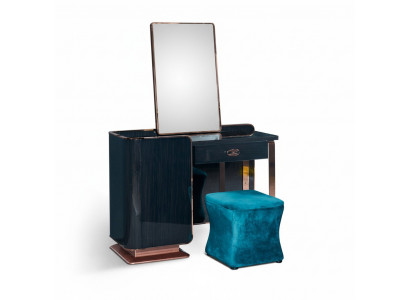 Poef Blauw Textiel Slaapkamer Nieuw Creatief Modern Ontwerp Meubels Luxe Stof