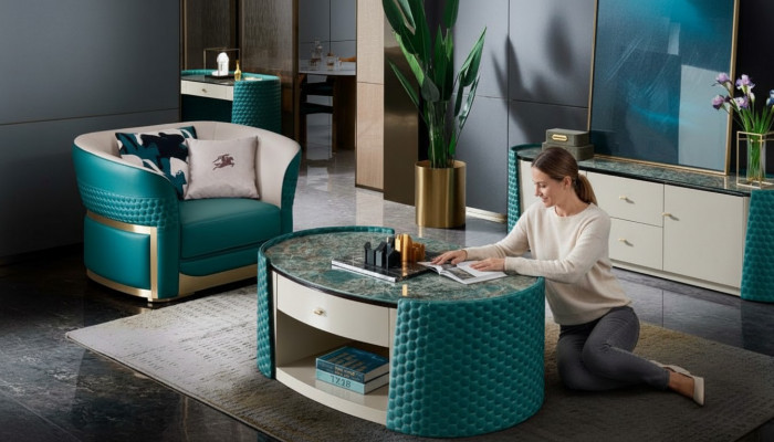 Sideboard Dressoir Kast rtv laagbord Turkoois Onderkast Meubels Woonkamer Nieuw