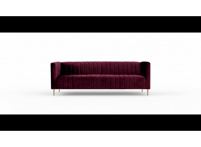 Burgundische Sofa Driezitter Stof Woonkamer Design Banken Stoffering Modern Bordeaux