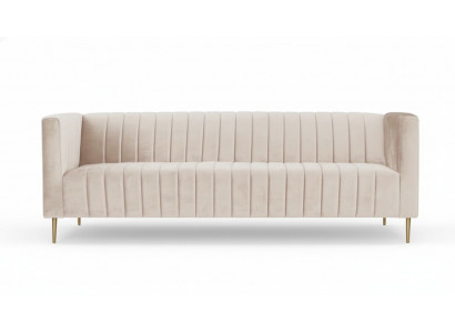 Beige driezitsbank stoffen bekleding woonkamerontwerp banken sofa's nieuw modern.