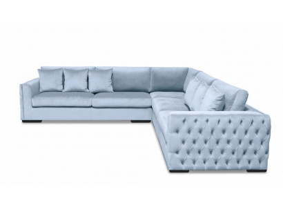 Hoekbank Blauw Wooneiland Zitbank Hoekopstelling Bekleding Banken Meubelontwerp Nieuw