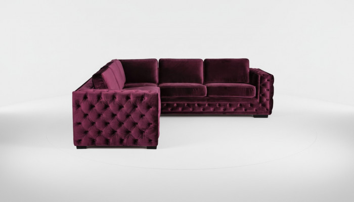 Burgerlijke hoekbank Chesterfield fluwelen stoffen meubels Nieuw Moderne woonkamer designbank