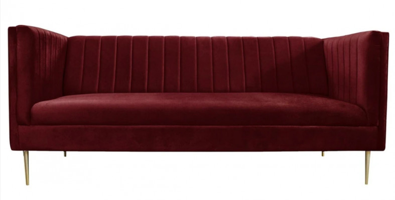 Bordeaux rot Luxe Bank Bekleding sofa bordeaux tweezitsbanken banken woonkamer