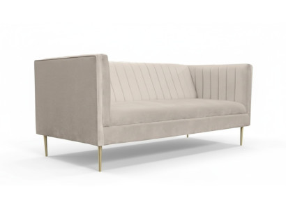 Italiaanse meubels driezits modern design banken sofa textiel stof fluweel beige