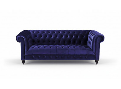 Chesterfield Purple Velvet Bank Luxe gestoffeerd meubelbank met knopen Driezitsbank