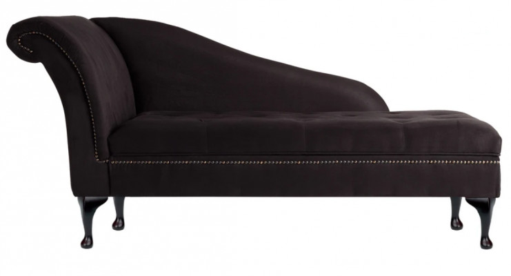 Chaiselongue Elegante ligstoel Chesterfield ligstoelen met knopen fluweel Chaiselounge