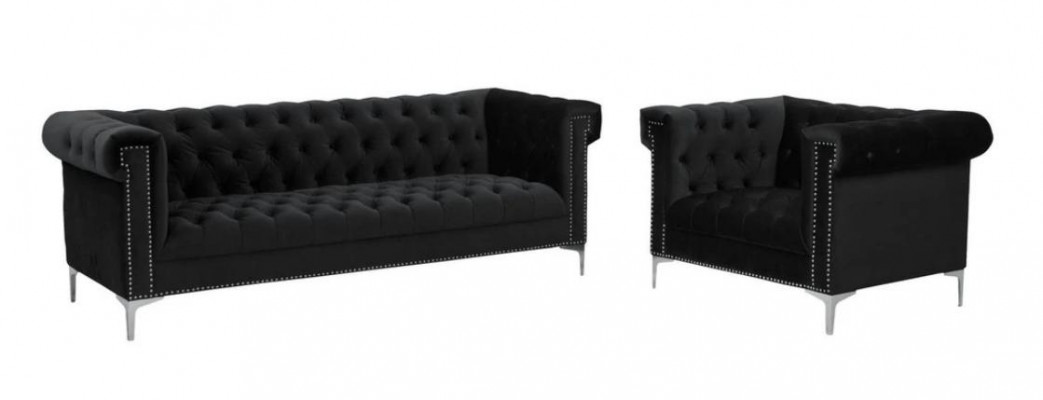 Blauwe chesterfield bankstel bank koninklijk blauw bankstellen bankstel set meubels nieuw