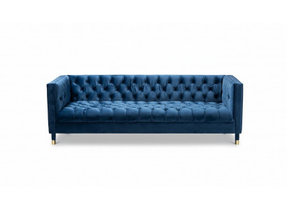 Blauwe Chesterfield Textiel Modern Design Stof Creatief Meubilair Nieuwe Woonkamerbank.