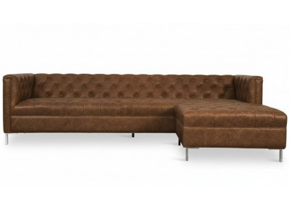 Bruine hoekbank in westerse stijl hoekbank hoekbank bank bankstel bekleding