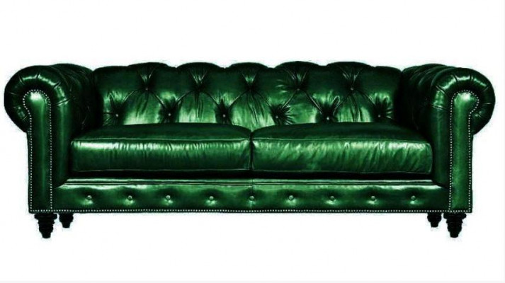Lichtbruine driezits leren Chesterfield woonkamer design bank Chesterfield nieuw