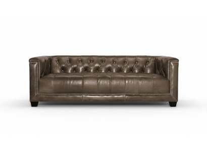Bruine driezits leren Chesterfield woonkamer modern design bankstellen bank nieuw
