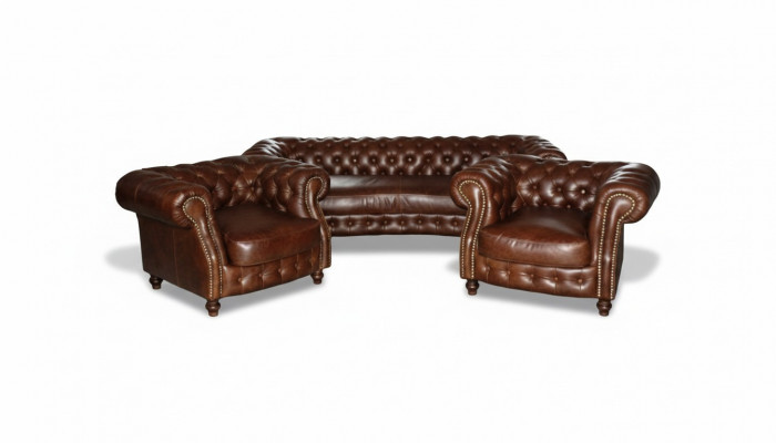 Chesterfield bruine hoekbank bank bank gestoffeerde hoekbank woonkamer