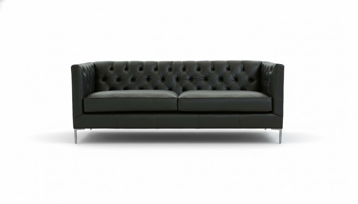 Inrichting woonkamer sofa design banken zwart Italiaanse stijl meubels stof