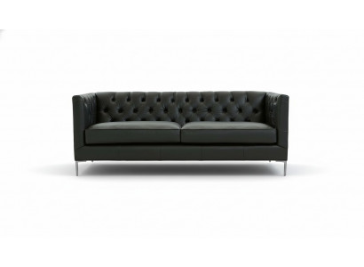 Inrichting woonkamer sofa design banken zwart Italiaanse stijl meubels stof