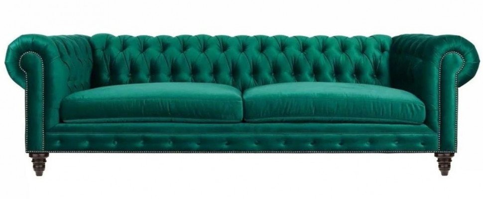 Blauwe Chesterfield driezitsbank modern design banken sofa meubelstoffering nieuwe stoffen sofa's.