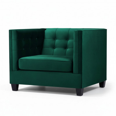 Fauteuil Chesterfield woonkamer modern textiel stof groen creatief meubilair nieuw