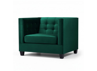 Fauteuil Chesterfield woonkamer modern textiel stof groen creatief meubilair nieuw
