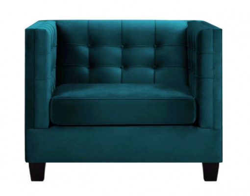 Fauteuil Chesterfield stof zee groen Creatief meubilair Nieuwe woonkamer.