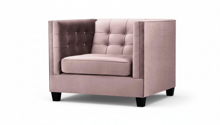 Fauteuil Chesterfield Textiel Stof Creatief Meubilair Nieuw Modern Woonkamer Paars