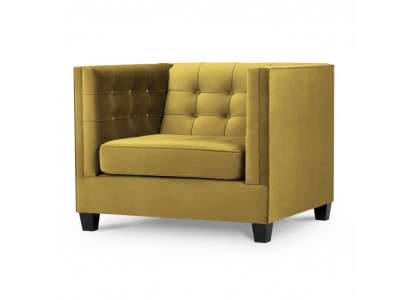 Fauteuil Chesterfield textiel stof beige. Nieuwe creatieve meubels voor de woonkamer.