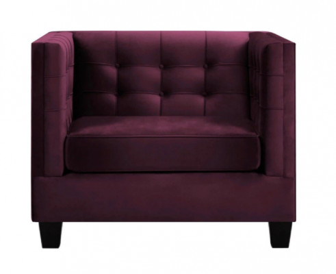 Fauteuil Chesterfield Textiel Stof Paars Creatief Meubilair Nieuw Woonkamer Modern