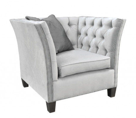 Fauteuil textiel stof licht grijs Creatief meubilair Nieuw Woonkamer Modern