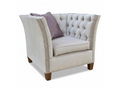 Fauteuil textiel stof licht grijs Creatief meubilair Nieuw Woonkamer Modern