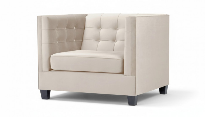 Fauteuil Modern Chesterfield Textiel Stof Wit Creatief Loft Meubilair Nieuw Woonkamer