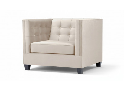 Fauteuil Modern Chesterfield Textiel Stof Wit Creatief Loft Meubilair Nieuw Woonkamer