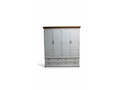 Luxe kledingkast van houten kast, kast, slaapkamer, kleedkamer, meubels, echt hout.