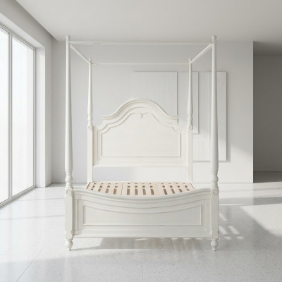Hemelbed Echte Houten Bedden Ontwerp Luxe Klassieke Slaapkamermeubels Nieuw