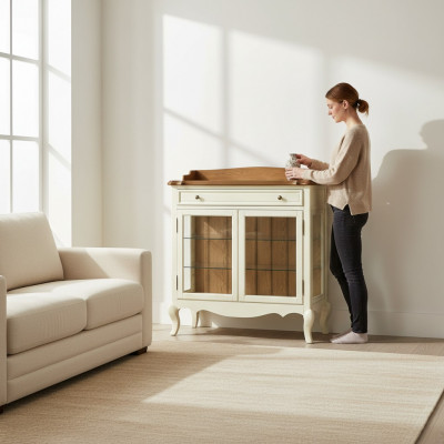 Woonkamer kast Klassieke vitrinekast Buffetkast Bijzetkast nieuw - Woonkamer kast Klassieke vitrinekast Buffetkast Bijzetkast nieuw