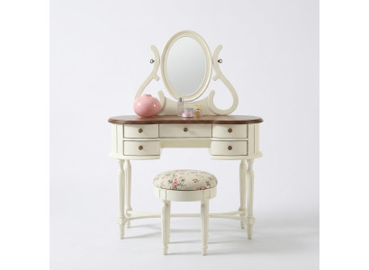 Klassieke kaptafel spiegel luxe console kruk make-up tafel landhuis nieuw