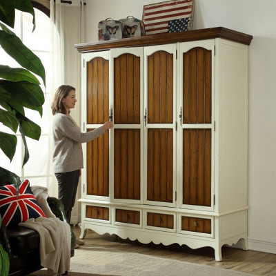 Multifunctionele kledingkast slaapkamer rekken 198cm plankkasten kast hout