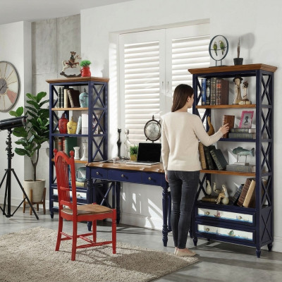 Bureau bureau-inrichting houten rekken bureau tafel eettafel tafel stoel 4-delig
